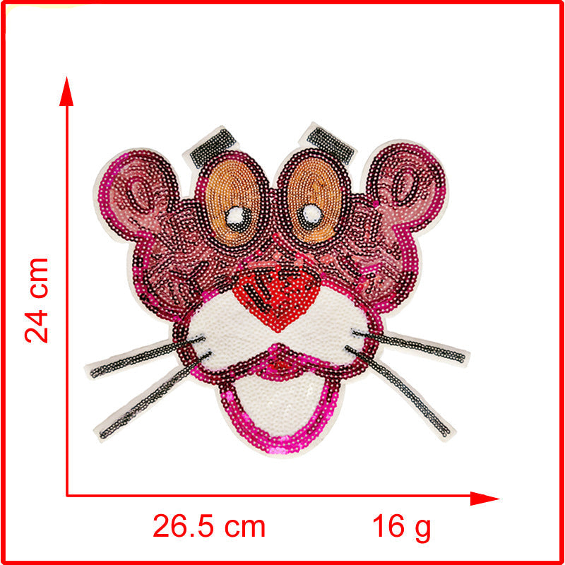 Wholesale  Valentine's Day Bead Embroidery Jewelry Sequin Embroidery Patch Cloth Stickers Clothing Accessories Factory Direct Supply
